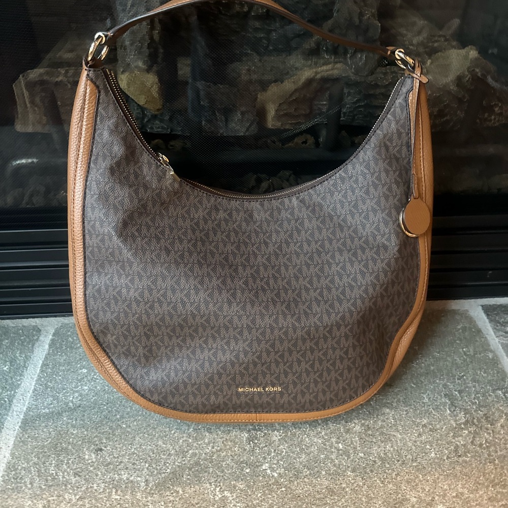 Michael Kors Signature Brown Hobo Bag